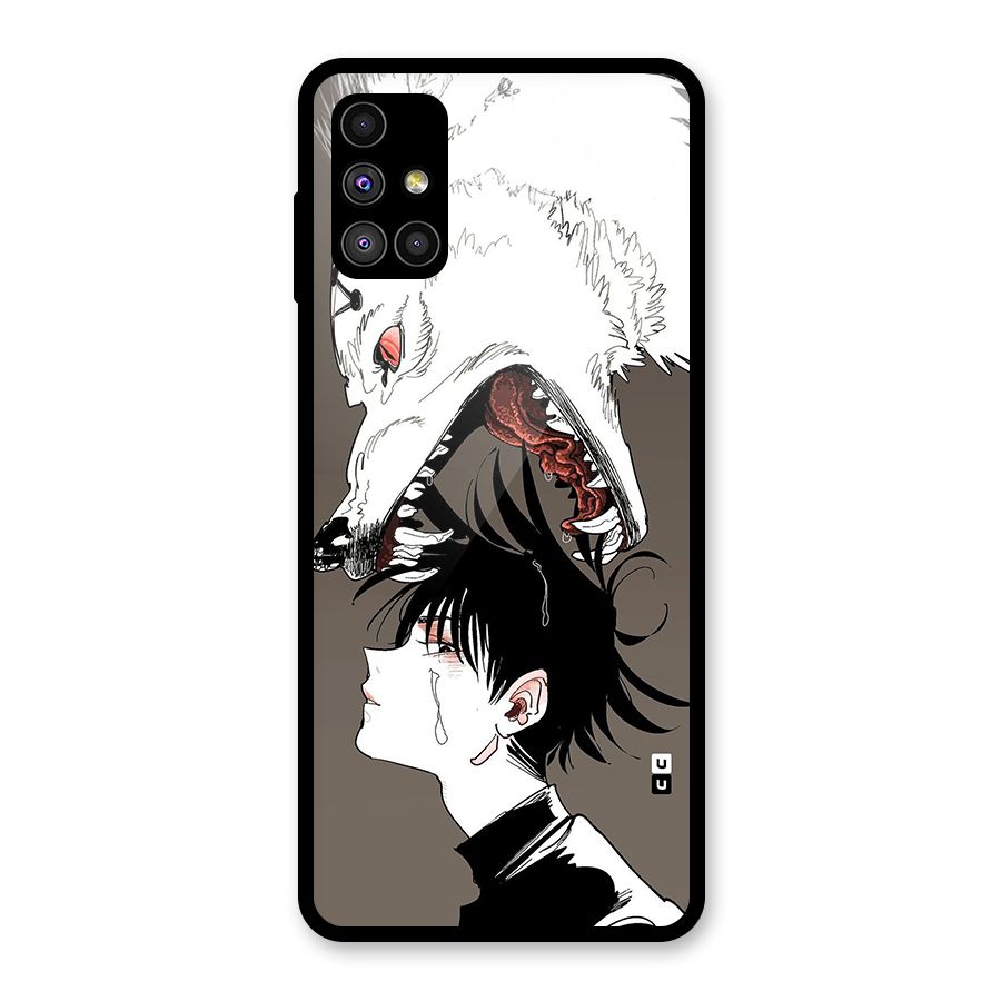 Fushiguro Demon Dog Glass Back Case for Galaxy M51