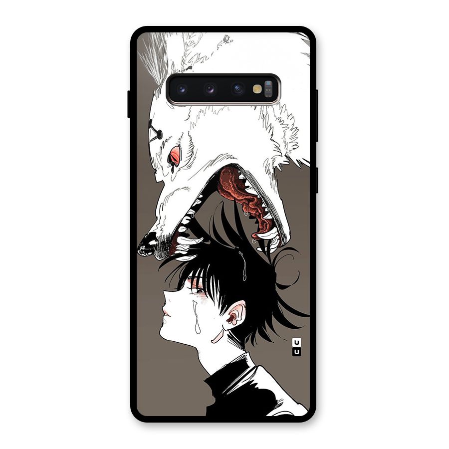 Fushiguro Demon Dog Glass Back Case for Galaxy S10 Plus