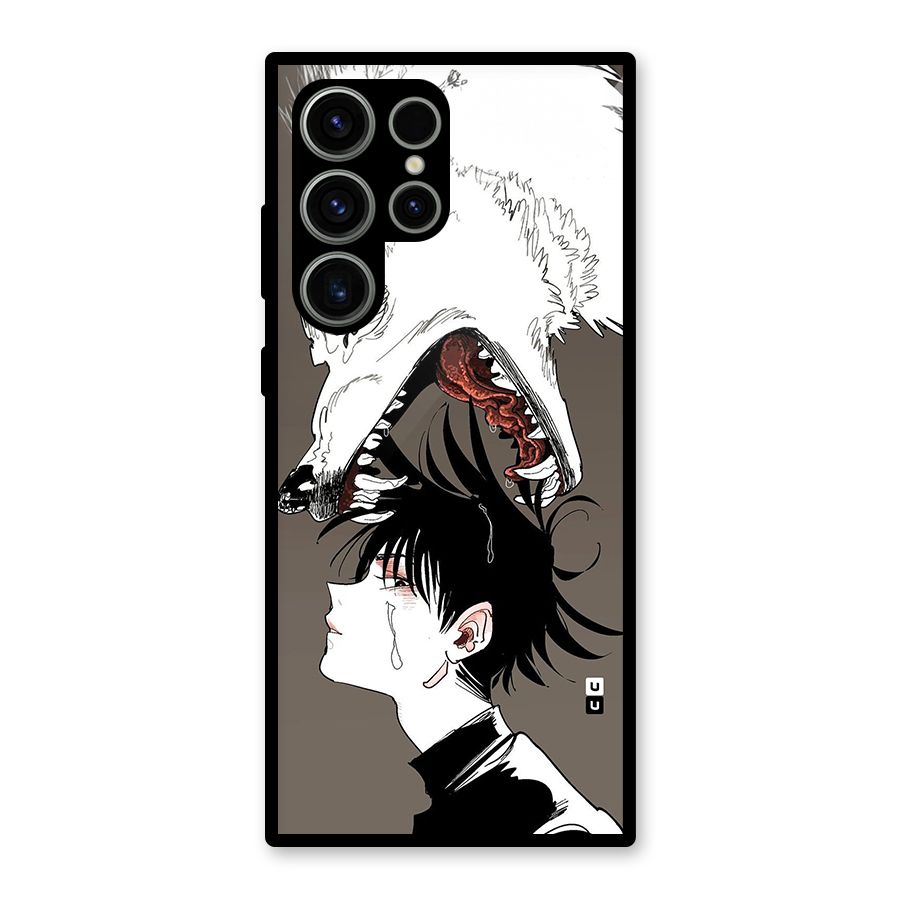 Fushiguro Demon Dog Glass Back Case for Galaxy S23 Ultra
