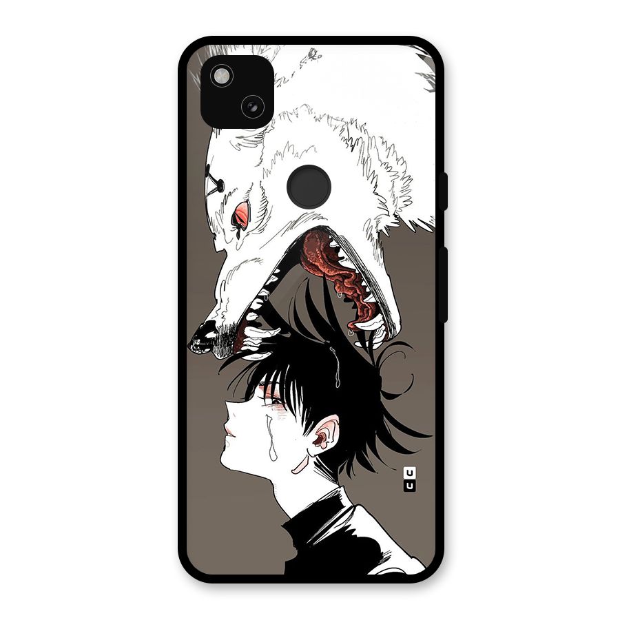Fushiguro Demon Dog Glass Back Case for Google Pixel 4a