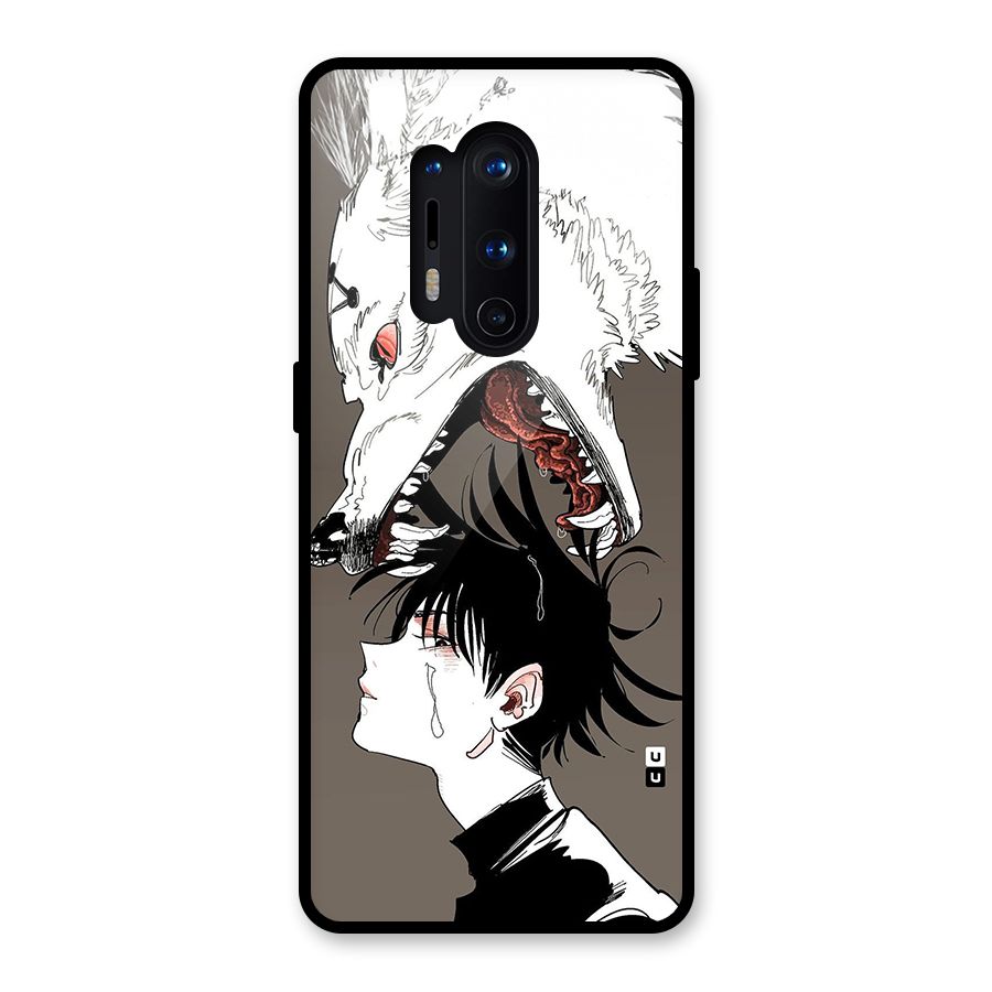 Fushiguro Demon Dog Glass Back Case for OnePlus 8 Pro