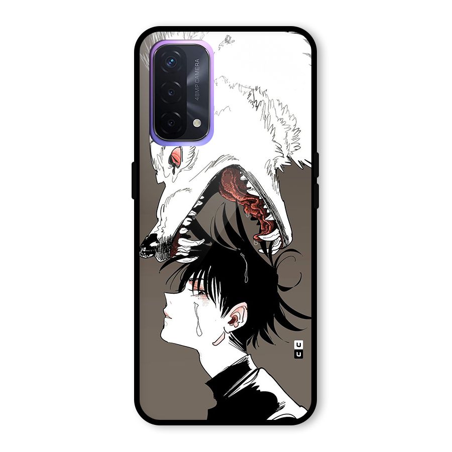 Fushiguro Demon Dog Glass Back Case for Oppo A74 5G