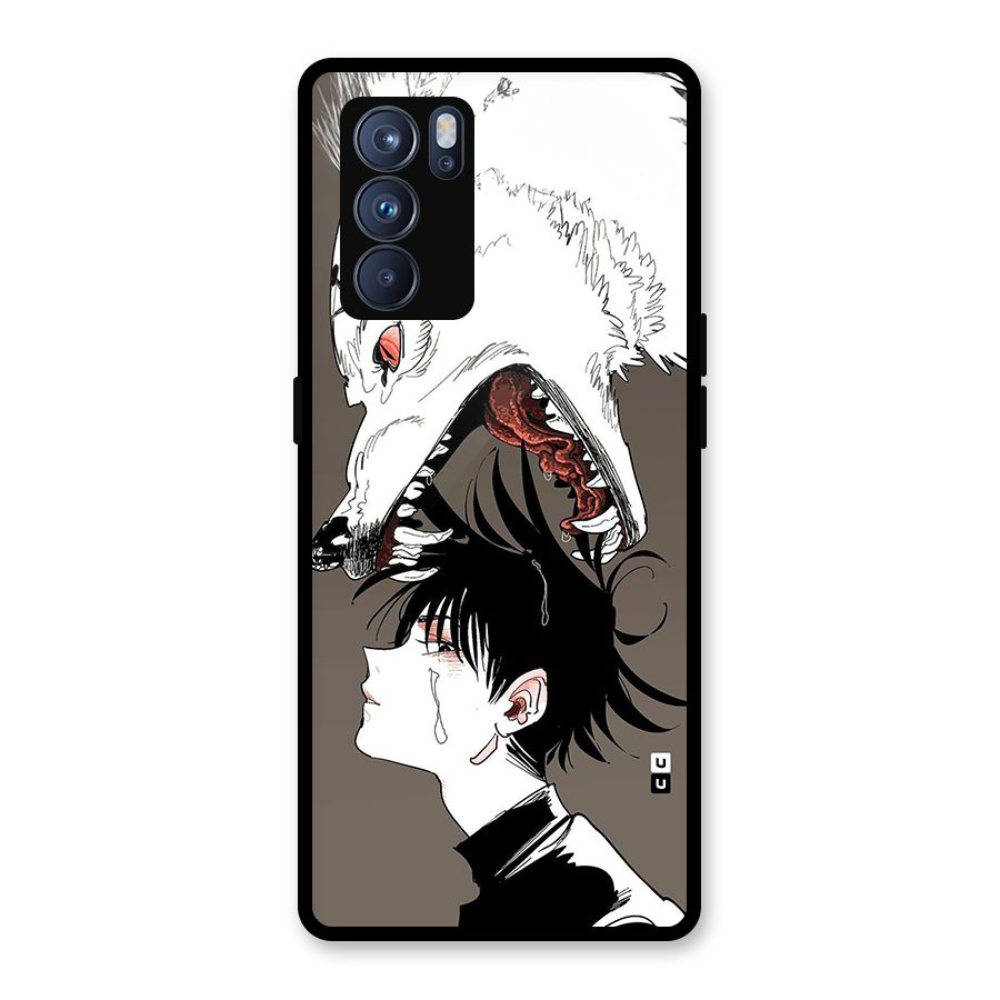 Fushiguro Demon Dog Glass Back Case for Oppo Reno6 Pro 5G