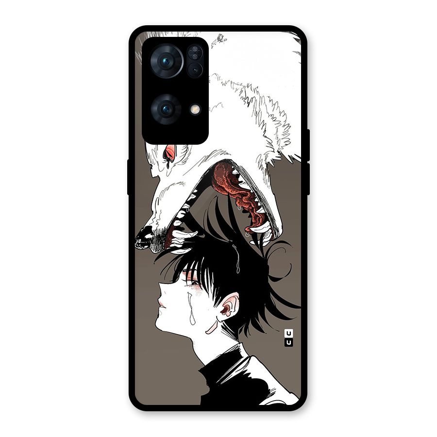 Fushiguro Demon Dog Glass Back Case for Oppo Reno7 Pro 5G