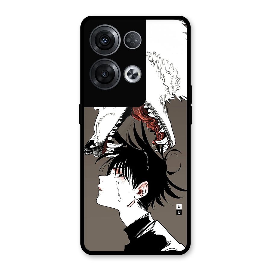 Fushiguro Demon Dog Glass Back Case for Oppo Reno8 Pro 5G