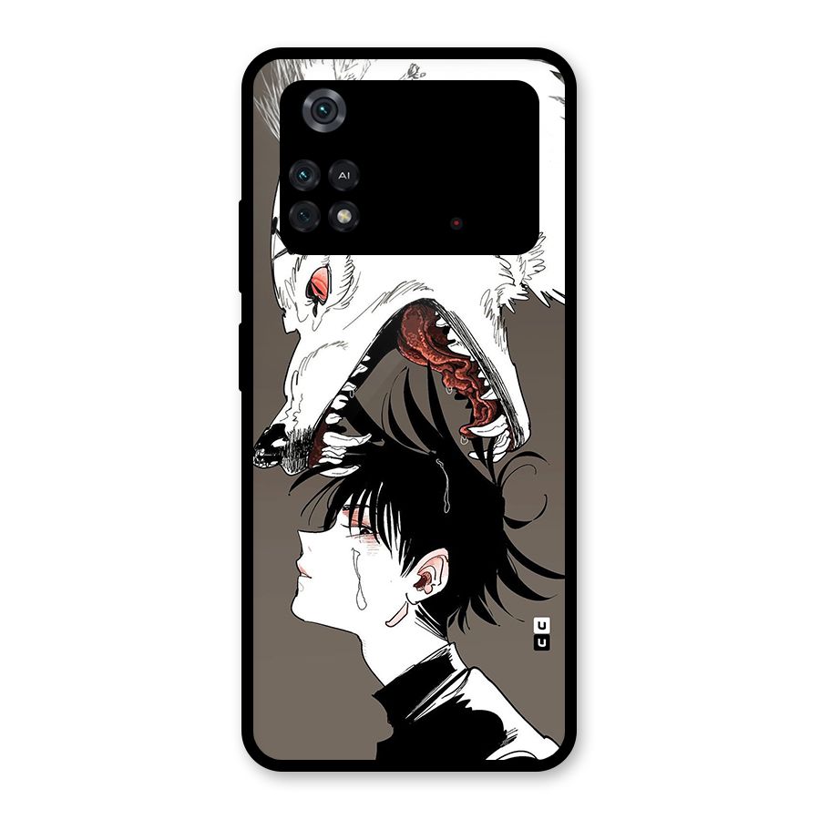 Fushiguro Demon Dog Glass Back Case for Poco M4 Pro 4G
