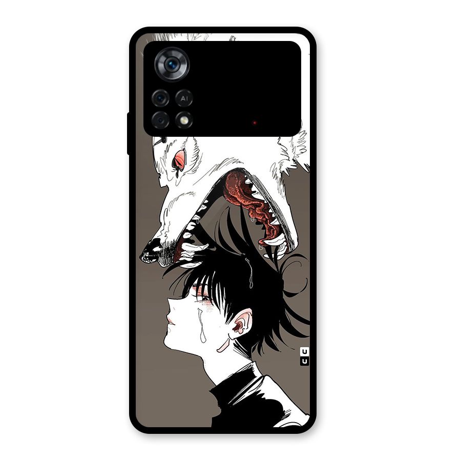 Fushiguro Demon Dog Glass Back Case for Poco X4 Pro 5G
