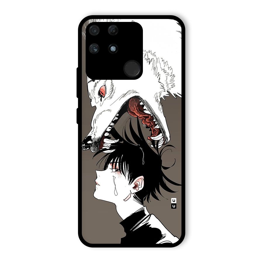 Fushiguro Demon Dog Glass Back Case for Realme Narzo 50A