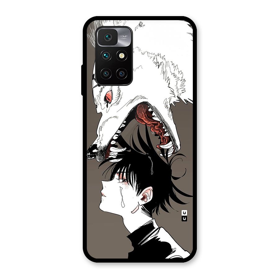 Fushiguro Demon Dog Glass Back Case for Redmi 10 Prime