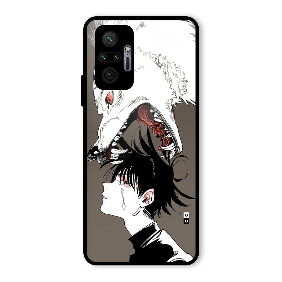 Fushiguro Demon Dog Glass Back Case for Redmi Note 10 Pro Max