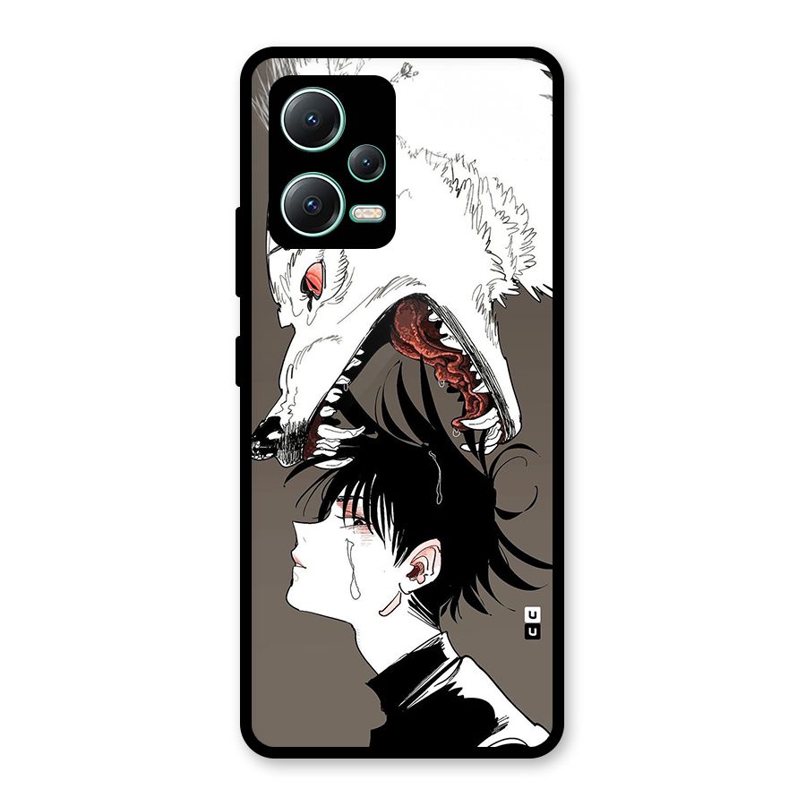 Fushiguro Demon Dog Glass Back Case for Redmi Note 12 5G