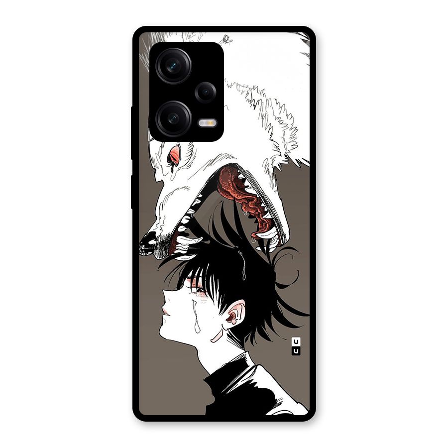 Fushiguro Demon Dog Glass Back Case for Redmi Note 12 Pro