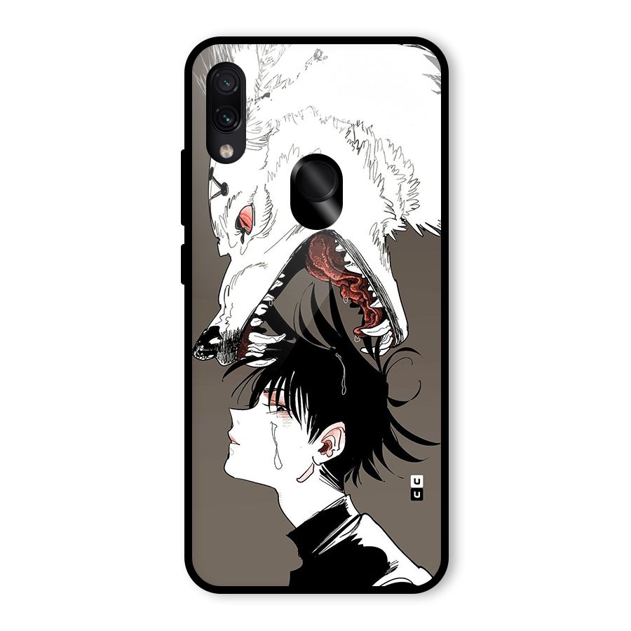 Fushiguro Demon Dog Glass Back Case for Redmi Note 7 Pro