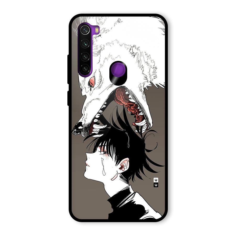 Fushiguro Demon Dog Glass Back Case for Redmi Note 8
