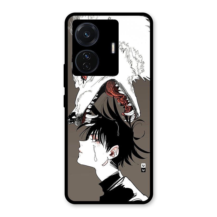 Fushiguro Demon Dog Glass Back Case for Vivo T1 Pro