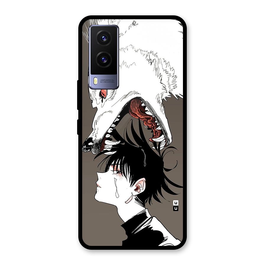 Fushiguro Demon Dog Glass Back Case for Vivo V21e 5G