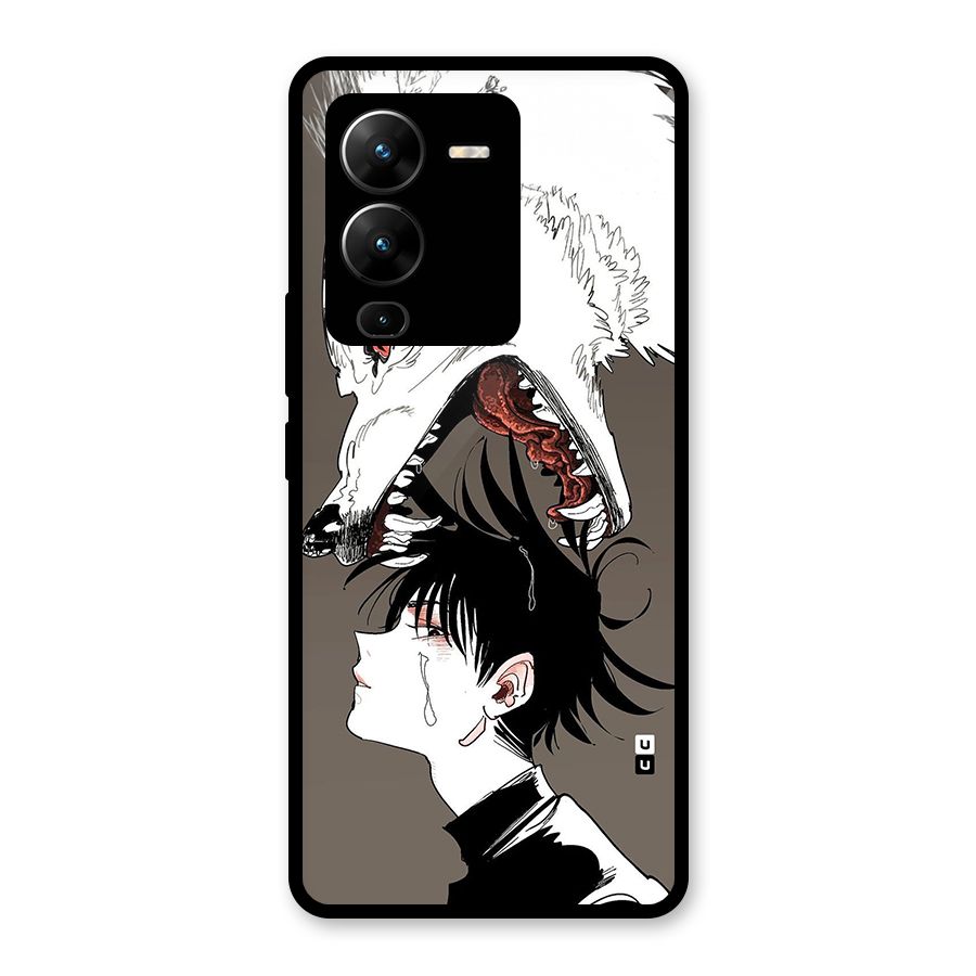 Fushiguro Demon Dog Glass Back Case for Vivo V25 Pro