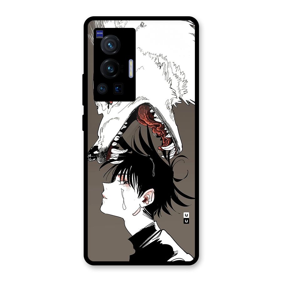 Fushiguro Demon Dog Glass Back Case for Vivo X70 Pro