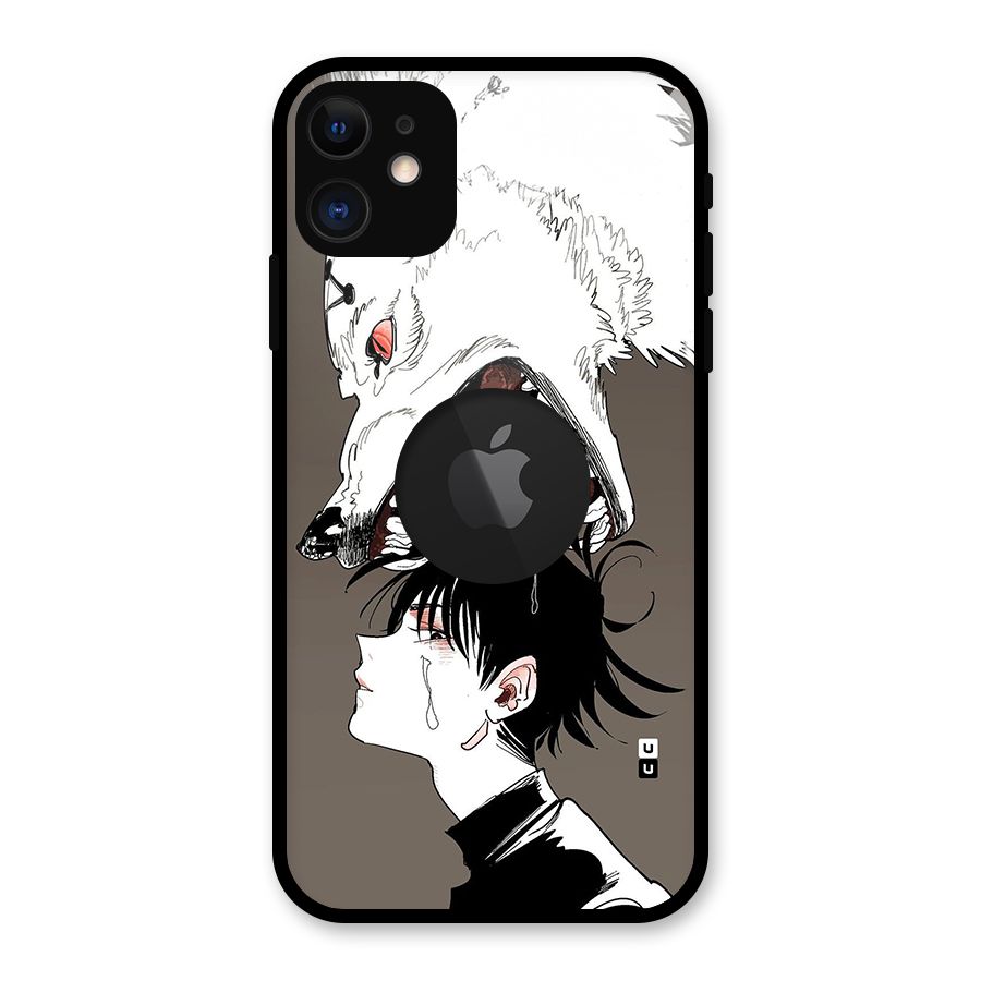Fushiguro Demon Dog Glass Back Case for iPhone 11 Logo Cut