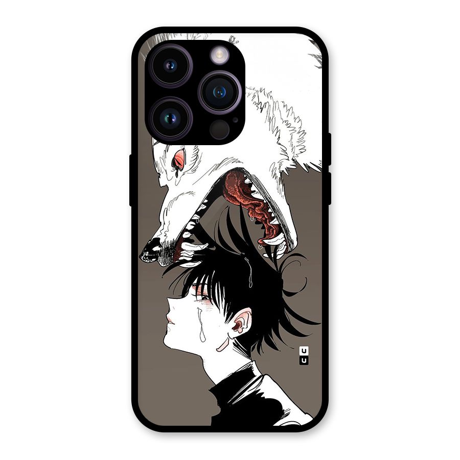 Fushiguro Demon Dog Glass Back Case for iPhone 14 Pro