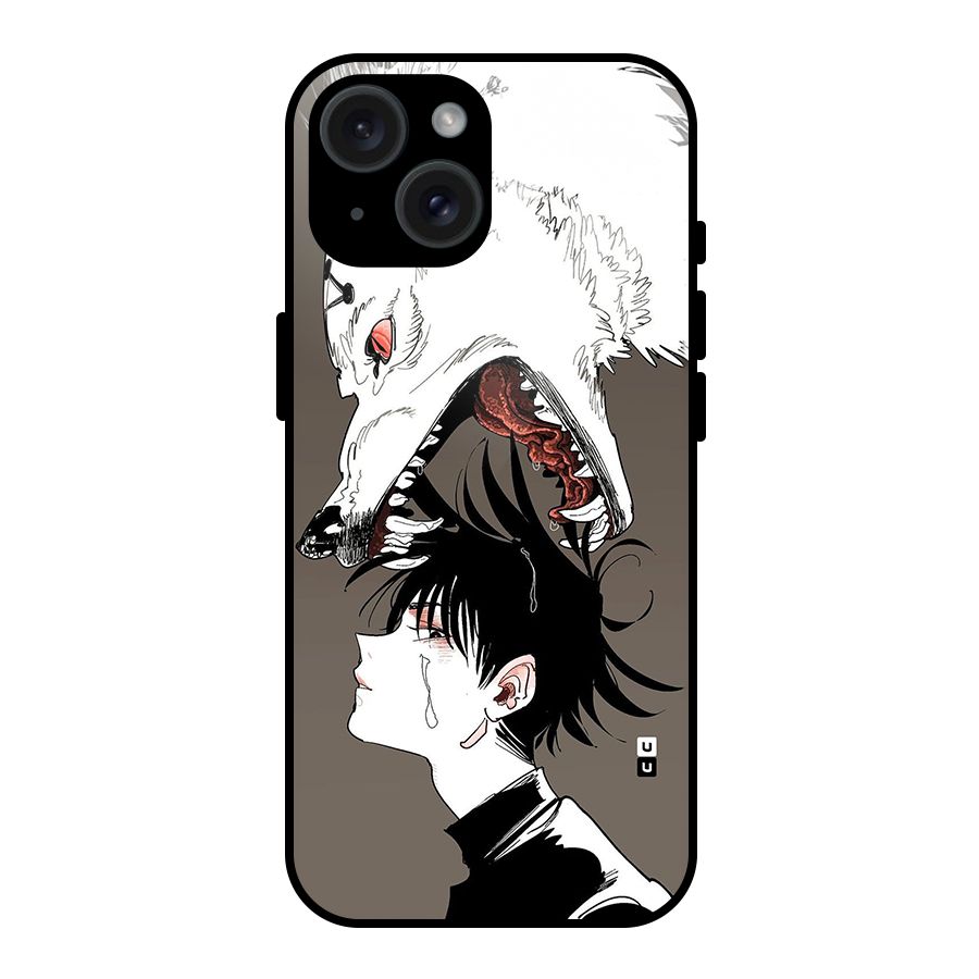 Fushiguro Demon Dog Glass Back Case for iPhone 15