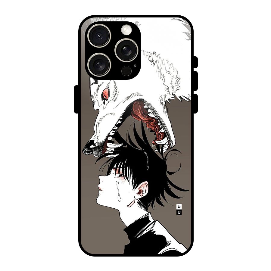 Fushiguro Demon Dog Glass Back Case for iPhone 15 Pro Max