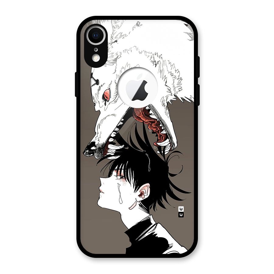 Fushiguro Demon Dog Glass Back Case for iPhone XR Logo Cut