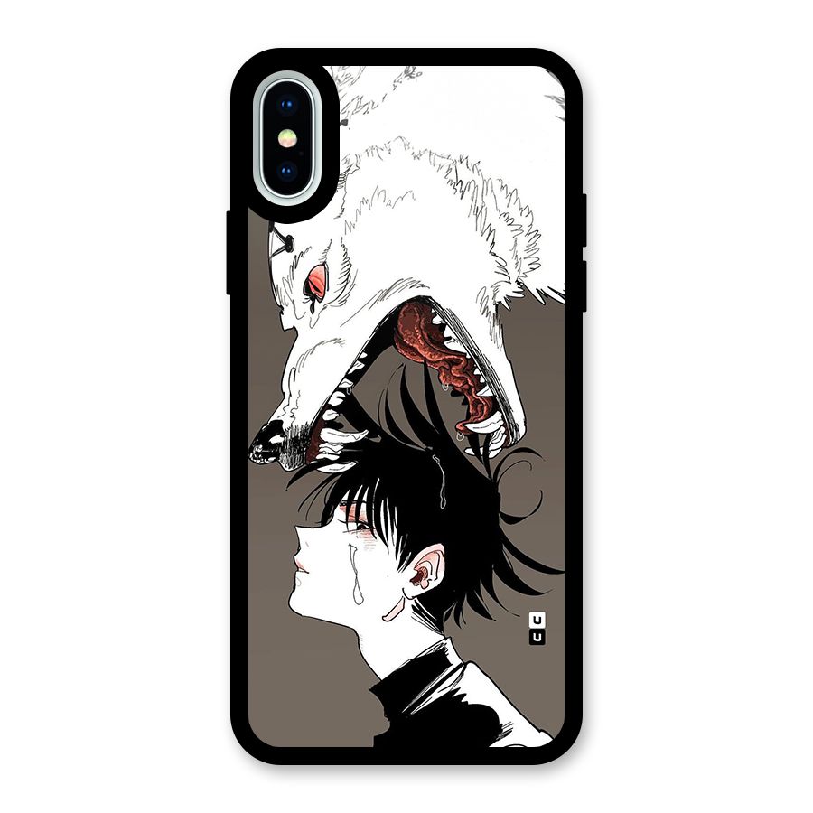 Fushiguro Demon Dog Glass Back Case for iPhone XS