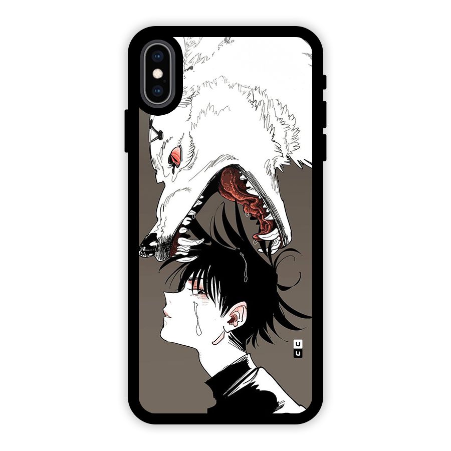Fushiguro Demon Dog Glass Back Case for iPhone XS Max