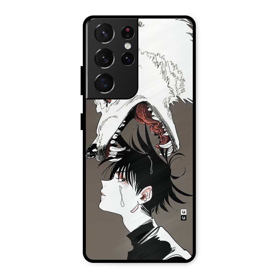 Fushiguro Demon Dog Metal Back Case for Galaxy S21 Ultra 5G
