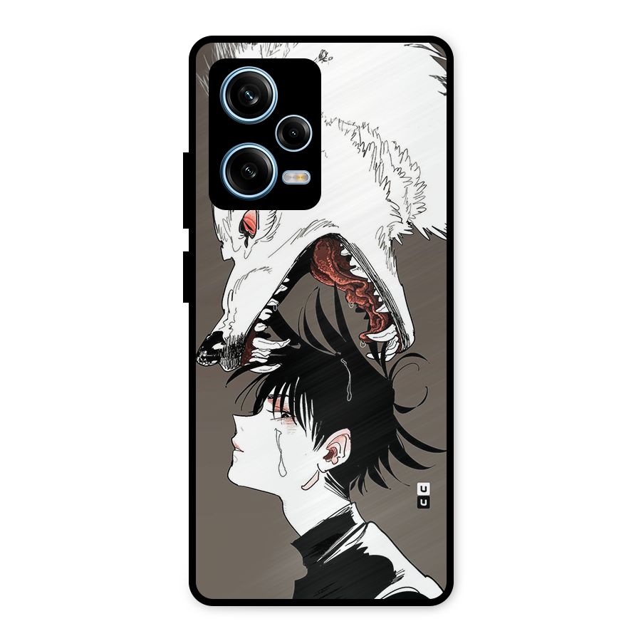 Fushiguro Demon Dog Metal Back Case for Redmi Note 12 Pro