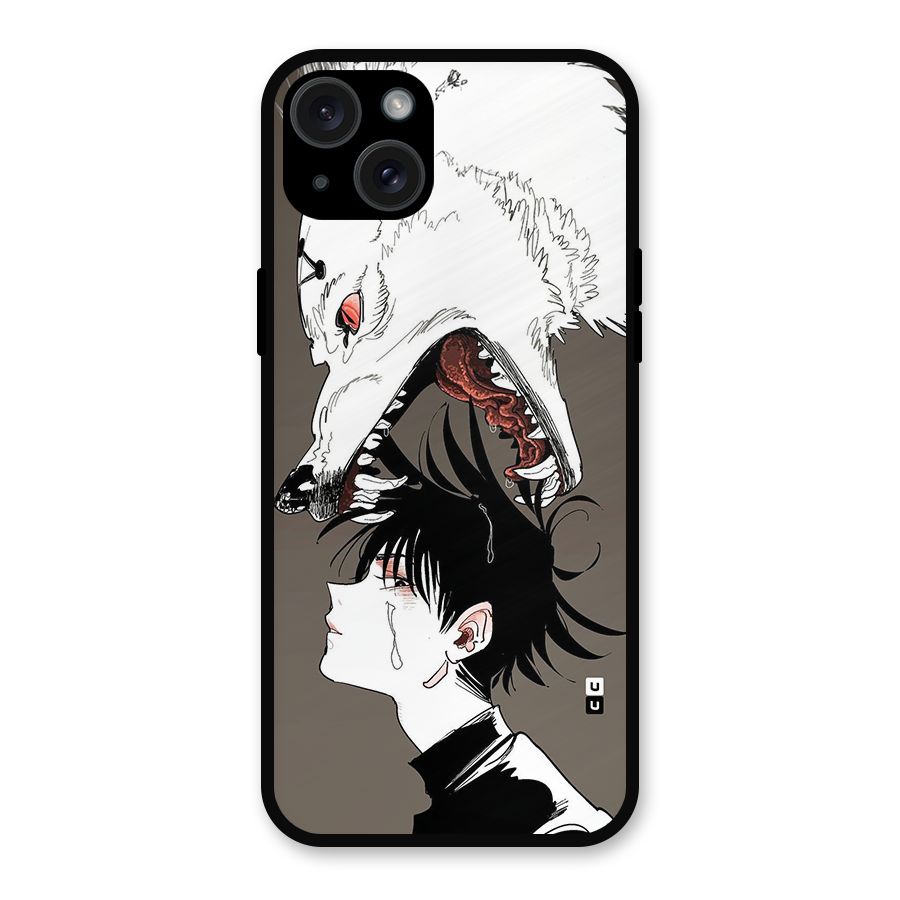 Fushiguro Demon Dog Metal Back Case for iPhone 15 Plus