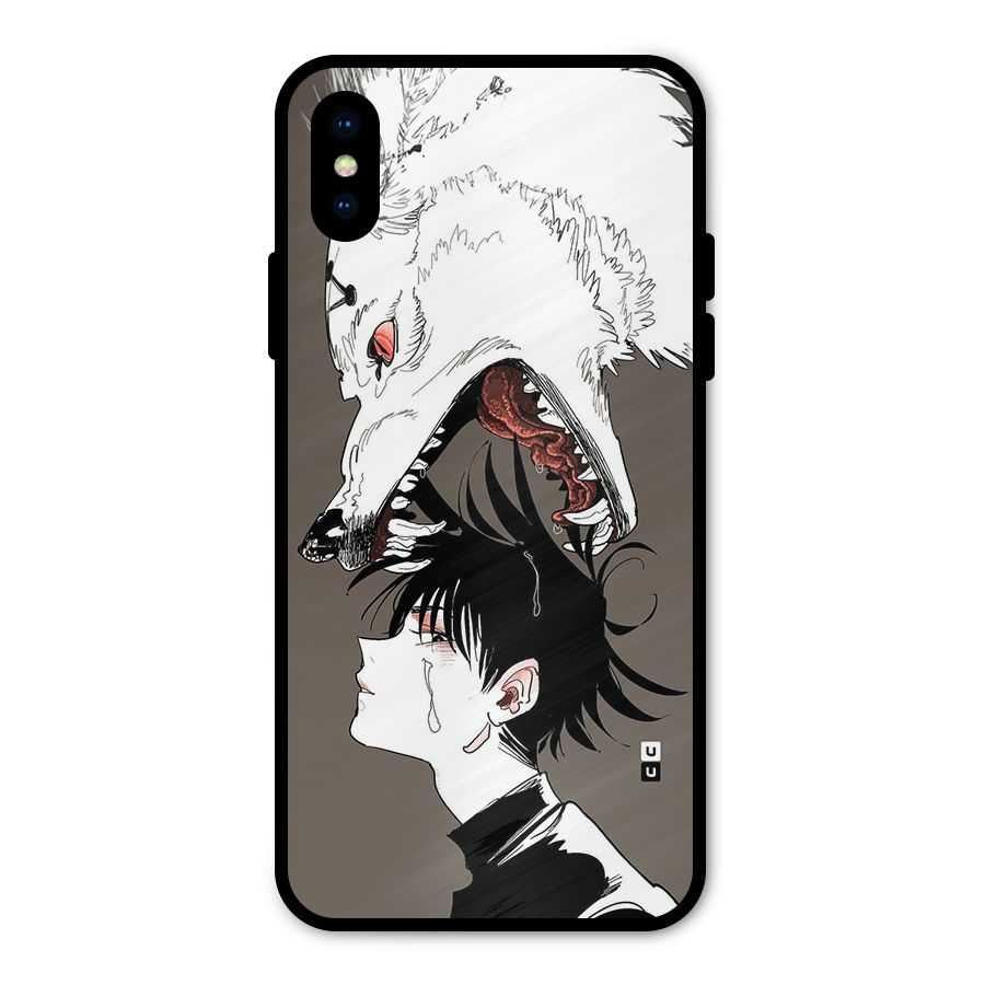 Fushiguro Demon Dog Metal Back Case for iPhone X