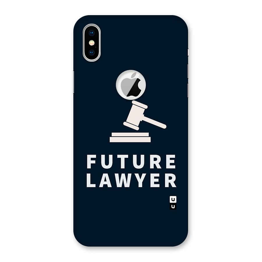 Future Lawyer Back Case for iPhone X Logo Cut