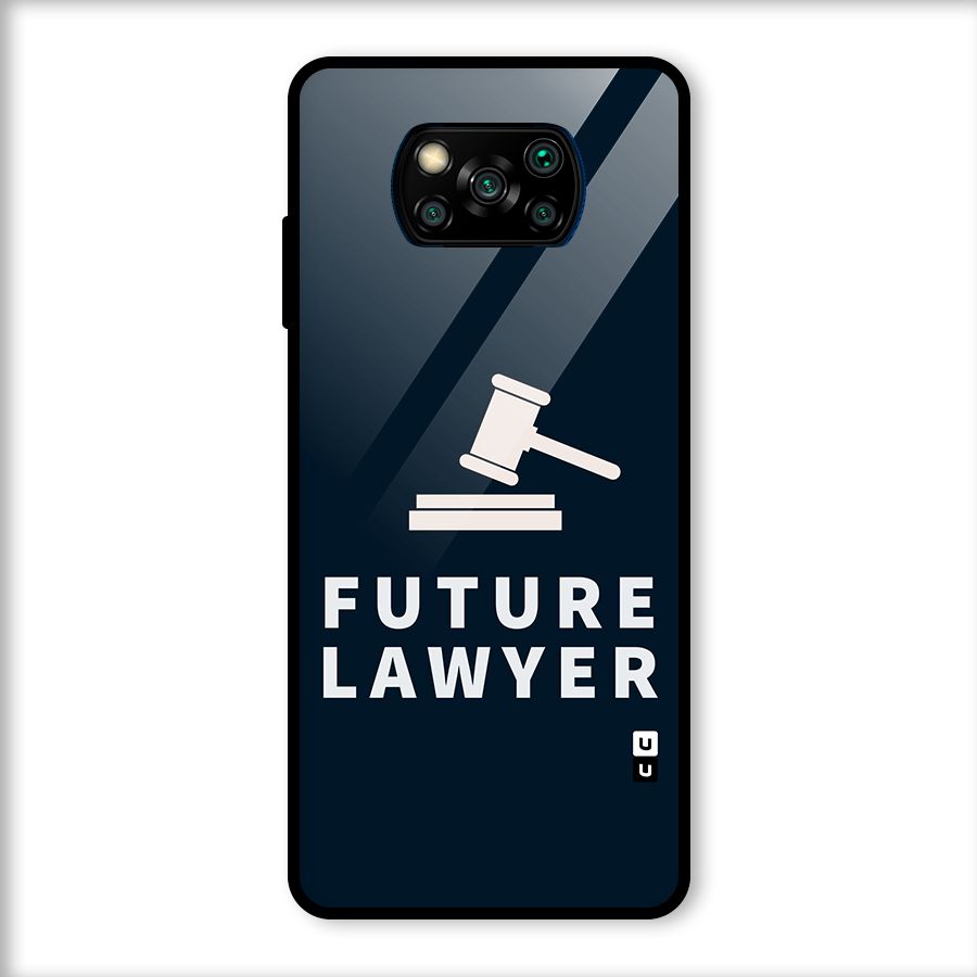 Future Lawyer Glass Back Case for Poco X3