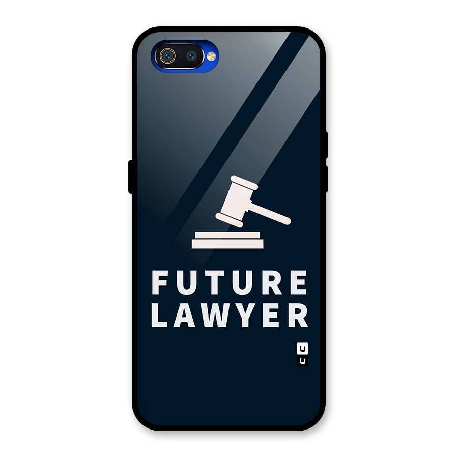 Future Lawyer Glass Back Case for Realme C2