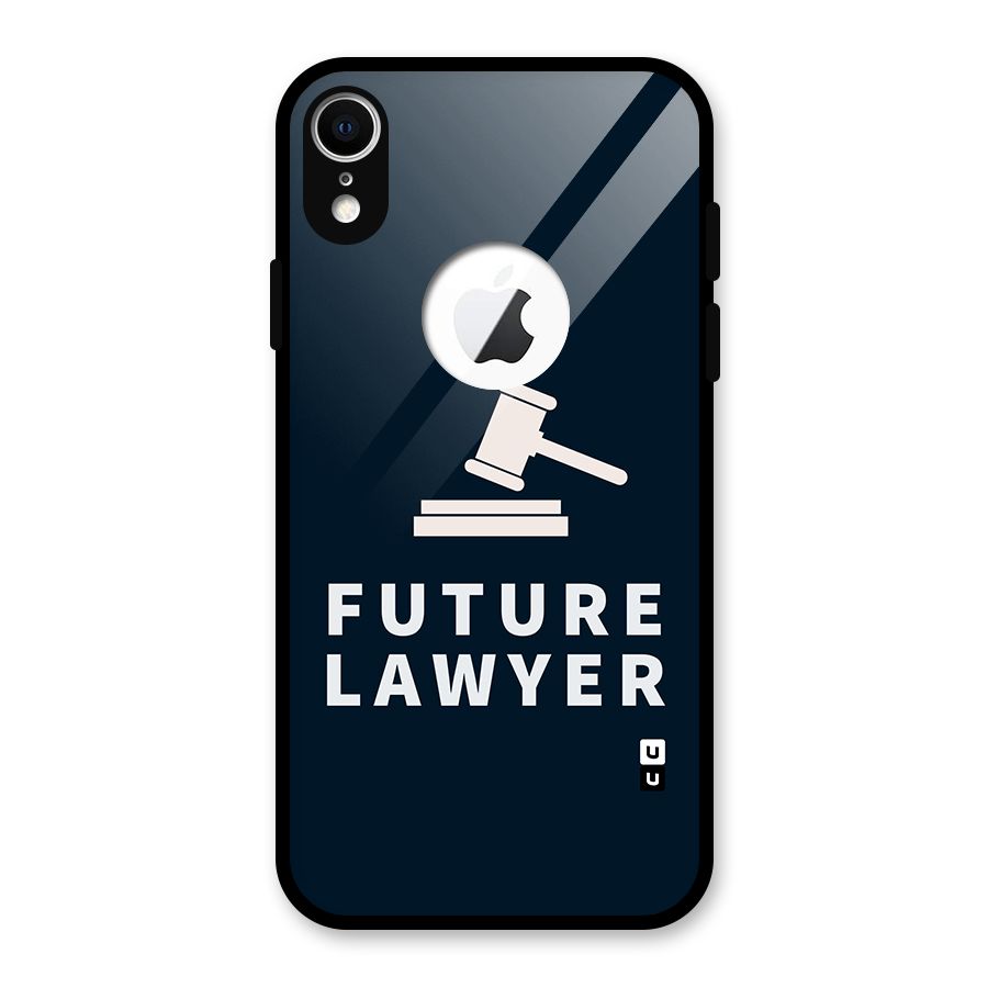 Future Lawyer Glass Back Case for iPhone XR Logo Cut