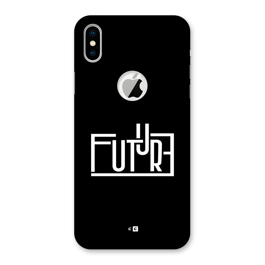 Future Type Back Case for iPhone X Logo Cut