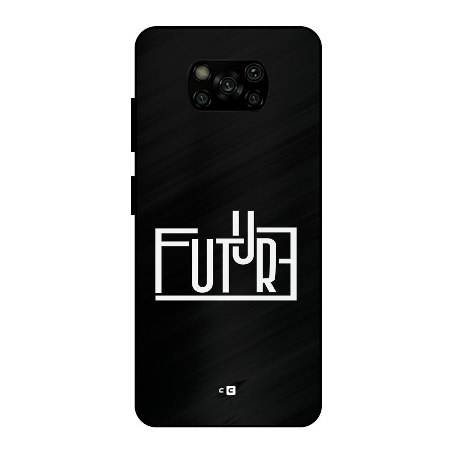 Future Type Metal Back Case for Poco X3