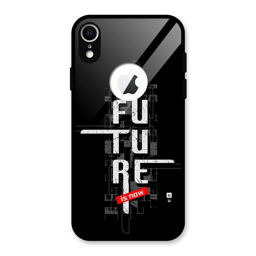 Future is Now Glass Back Case for iPhone XR Logo Cut