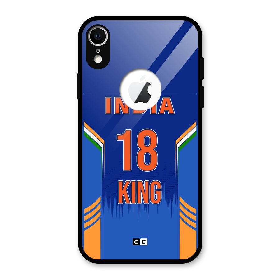GOAT KING Glass Back Case for iPhone XR Logo Cut