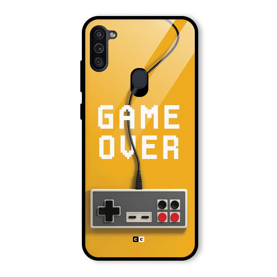 Game Over Remote Glass Back Case for Galaxy M11
