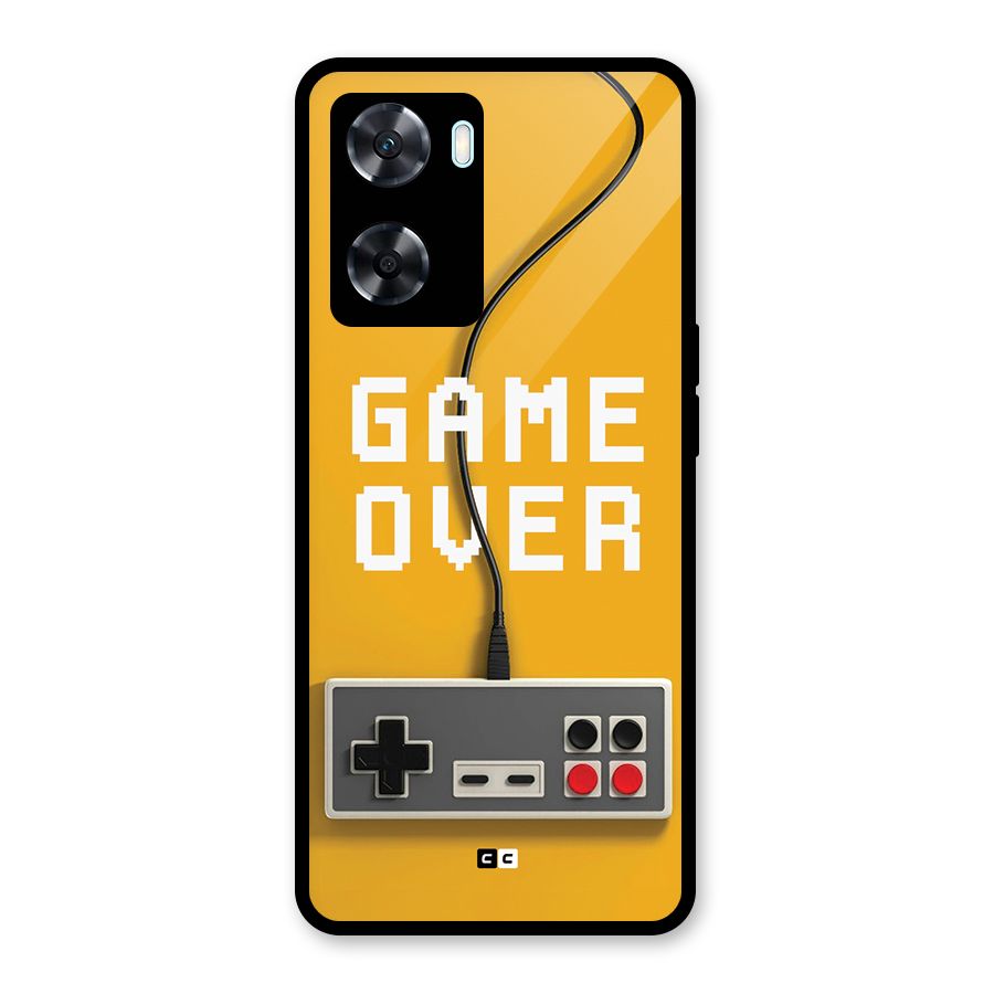 Game Over Remote Glass Back Case for Oppo A77s