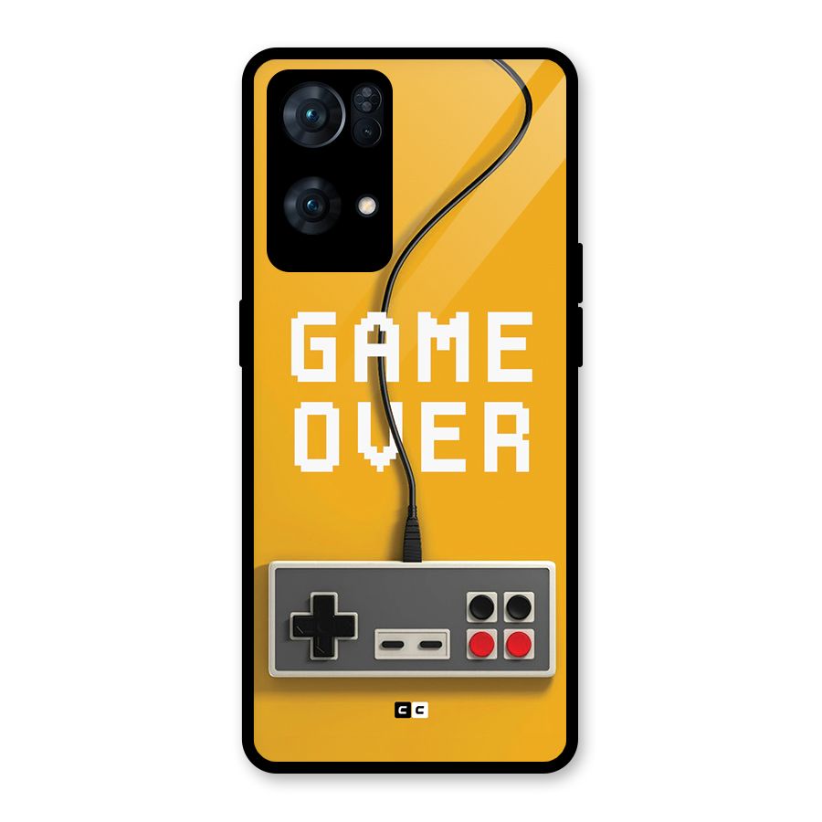 Game Over Remote Glass Back Case for Oppo Reno7 Pro 5G