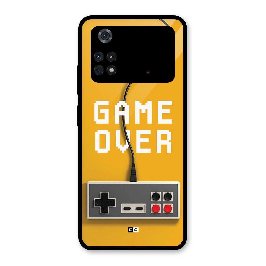 Game Over Remote Glass Back Case for Poco M4 Pro 4G