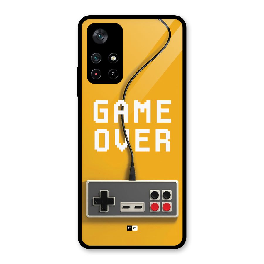 Game Over Remote Glass Back Case for Poco M4 Pro 5G