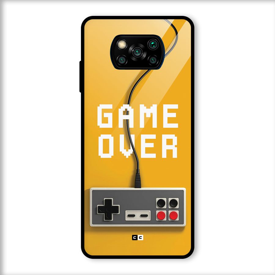 Game Over Remote Glass Back Case for Poco X3