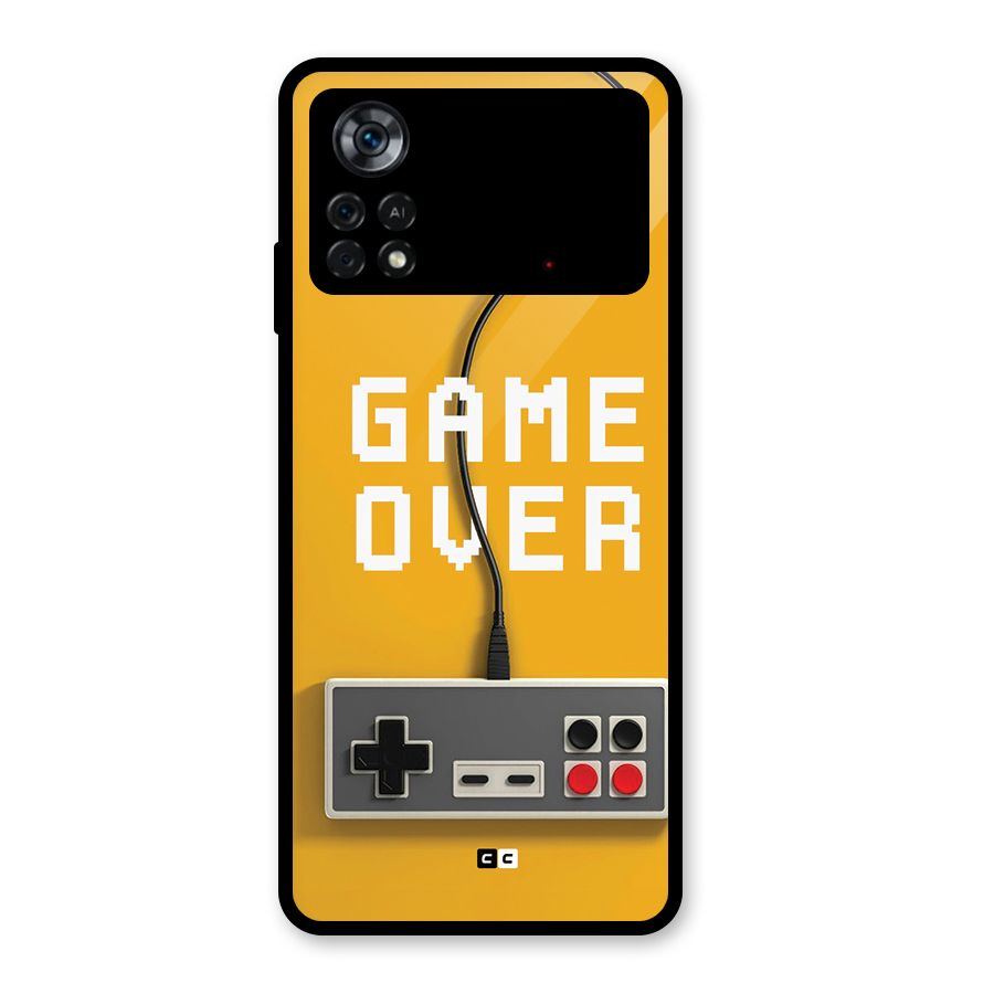 Game Over Remote Glass Back Case for Poco X4 Pro 5G