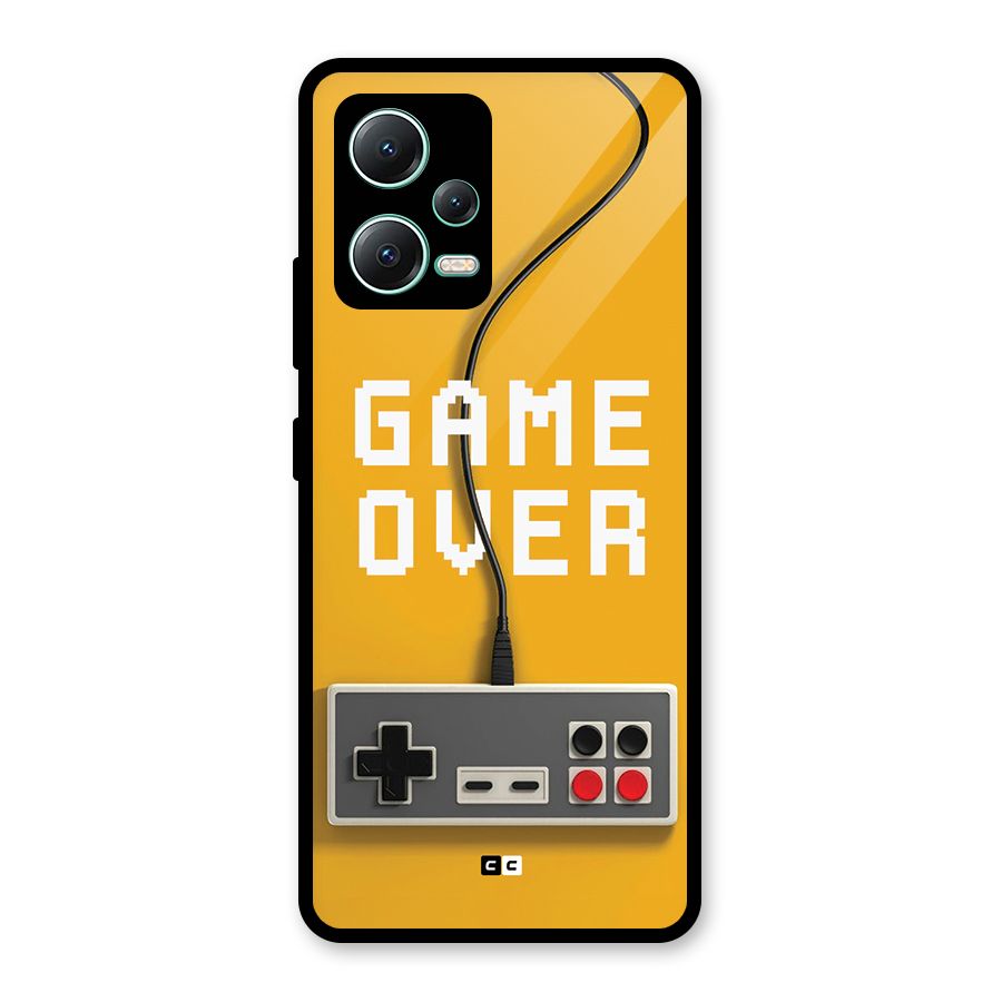 Game Over Remote Glass Back Case for Redmi Note 12 5G