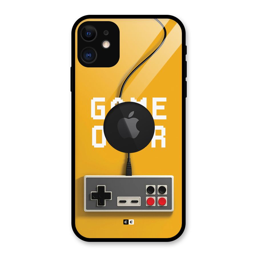 Game Over Remote Glass Back Case for iPhone 11 Logo Cut